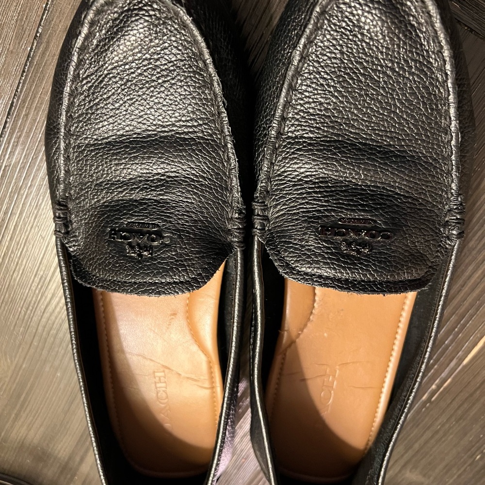 Coach Black Leather Women's Loafers